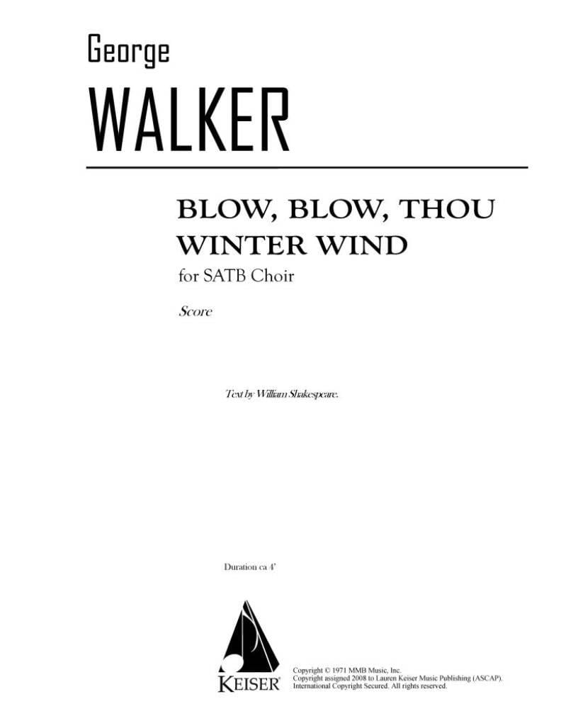 Blow, Blow Thou Winter Wind