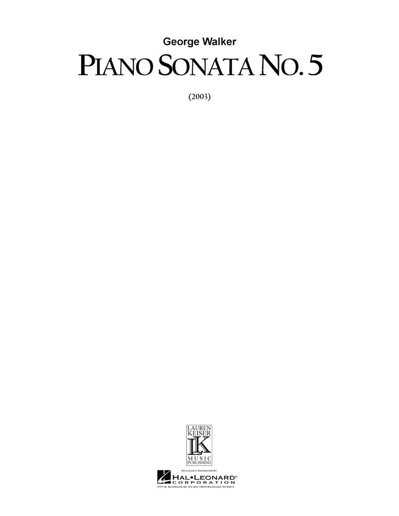 Piano Sonata No. 5