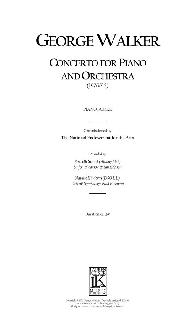 Concerto for Piano and Orchestra