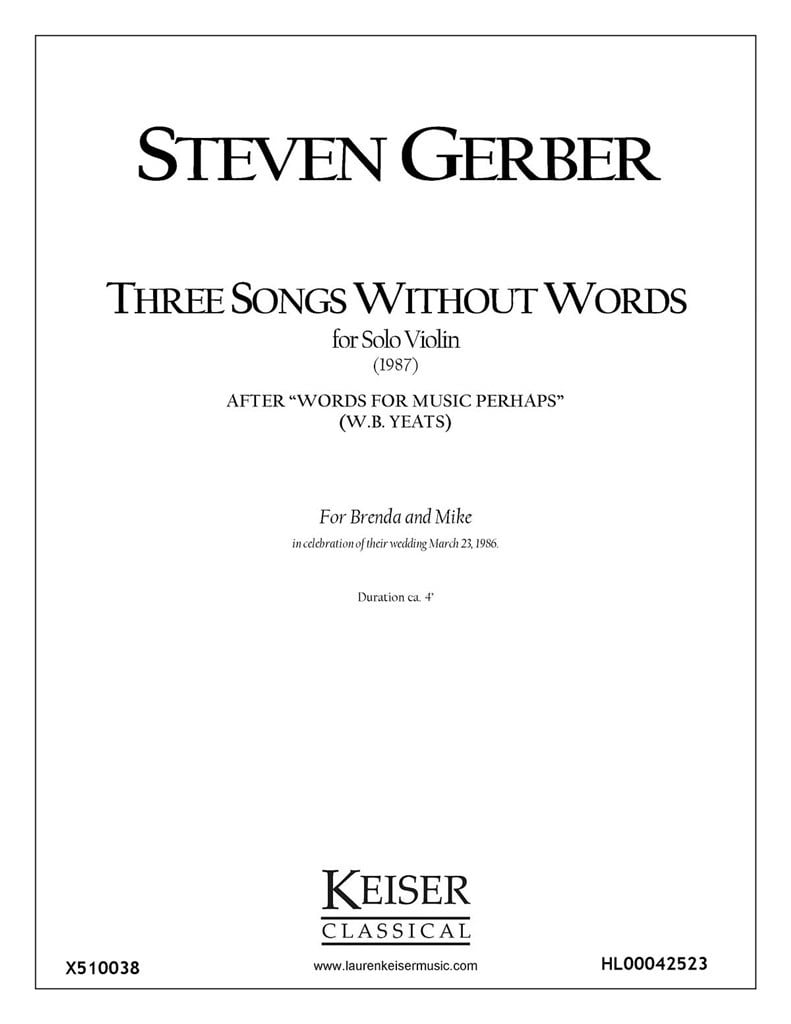 Three Songs Without Words