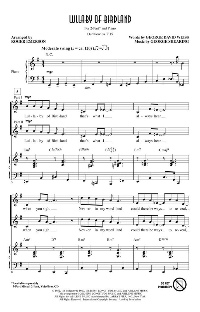 Lullaby Of Birdland