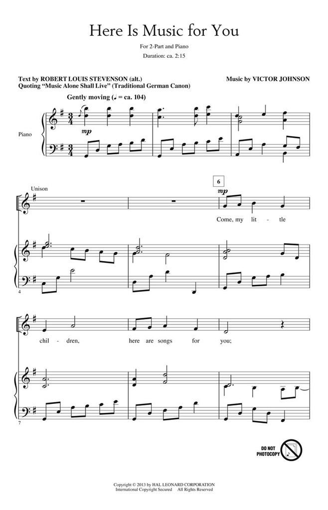 Here Is Music for You