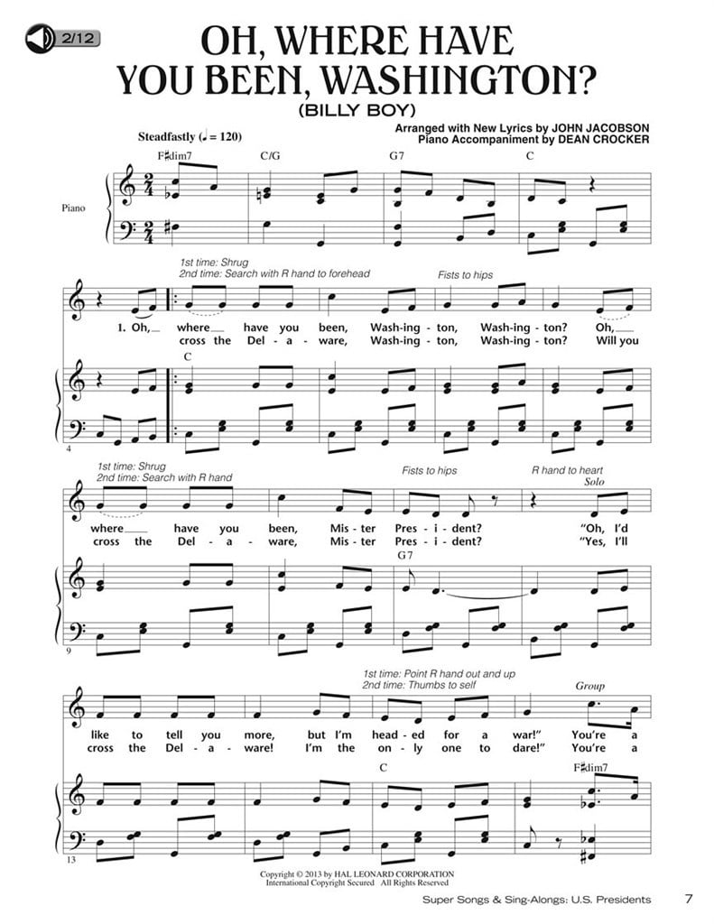 Super Songs and Sing-Alongs: US Presidents