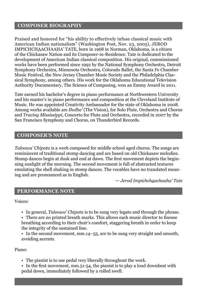 Taloowa' Chipota Children's Songs