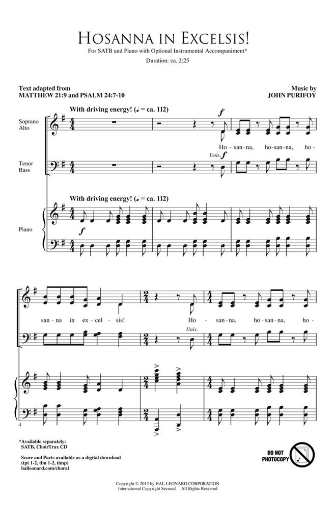 Hosanna in Excelsis!