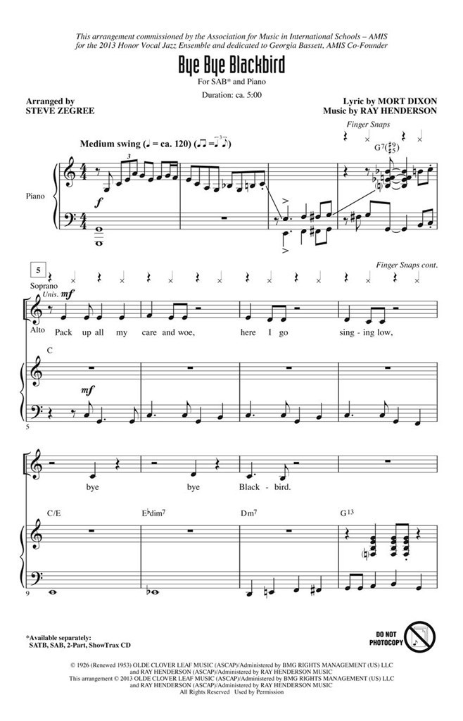 Bye Bye Blackbird