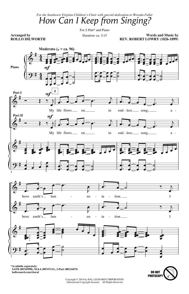 How Can I Keep from Singing?