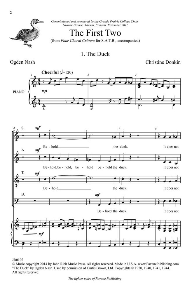 Four Choral Critters - The First Two