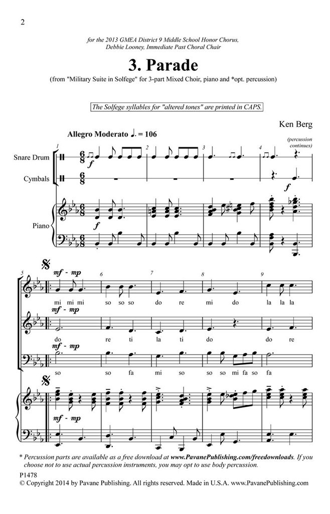 Parade (From 'Solfege Suite 4-The Military Suite')