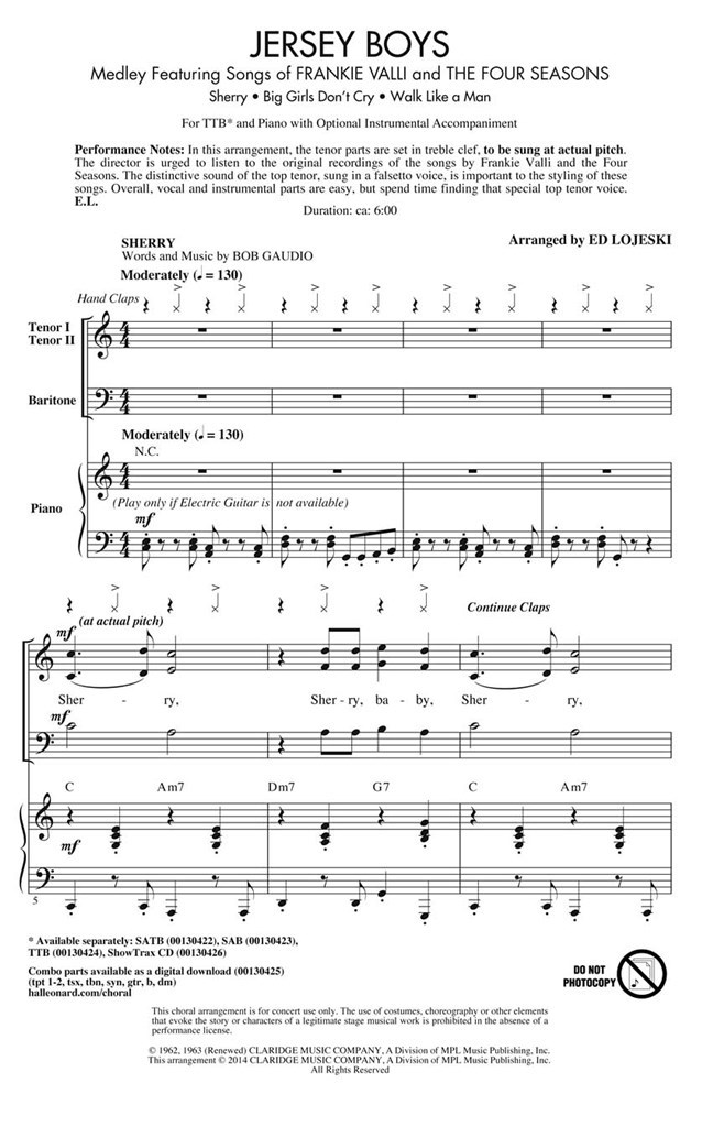 Jersey Boys (Medley)