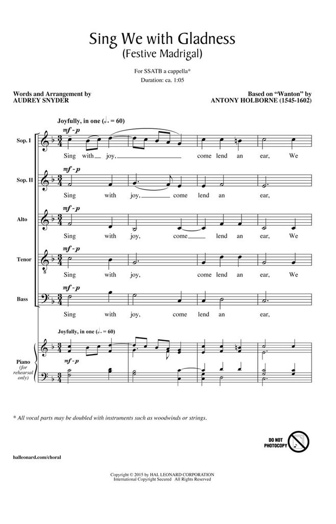 Sing We with Gladness
