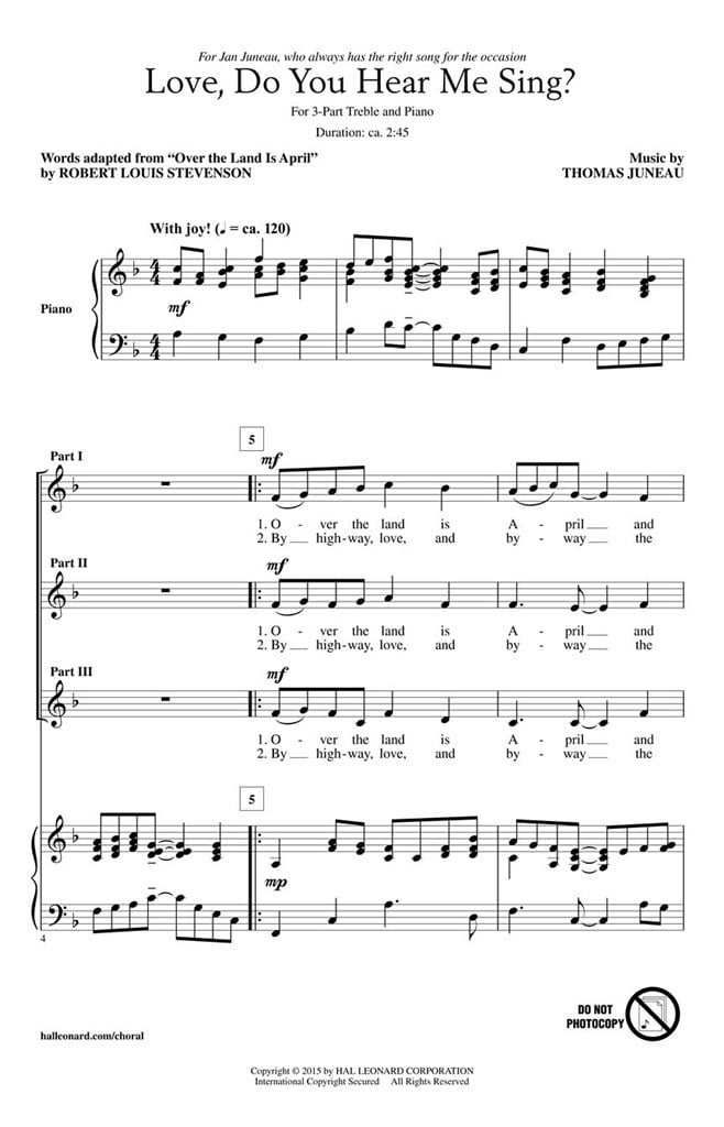 Love, Do You Hear Me Sing?