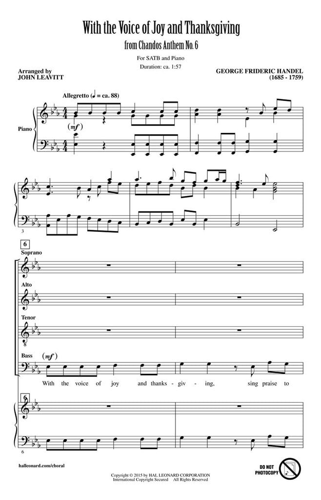 With the Voice of Joy and Thanksgiving