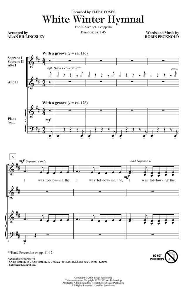 White Winter Hymnal