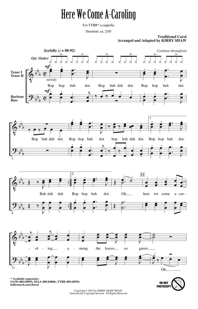 Here We Come A-Caroling