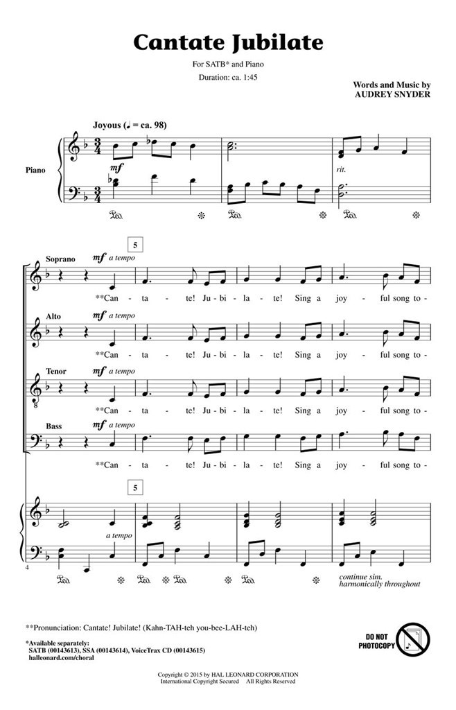 Cantate Jubilate