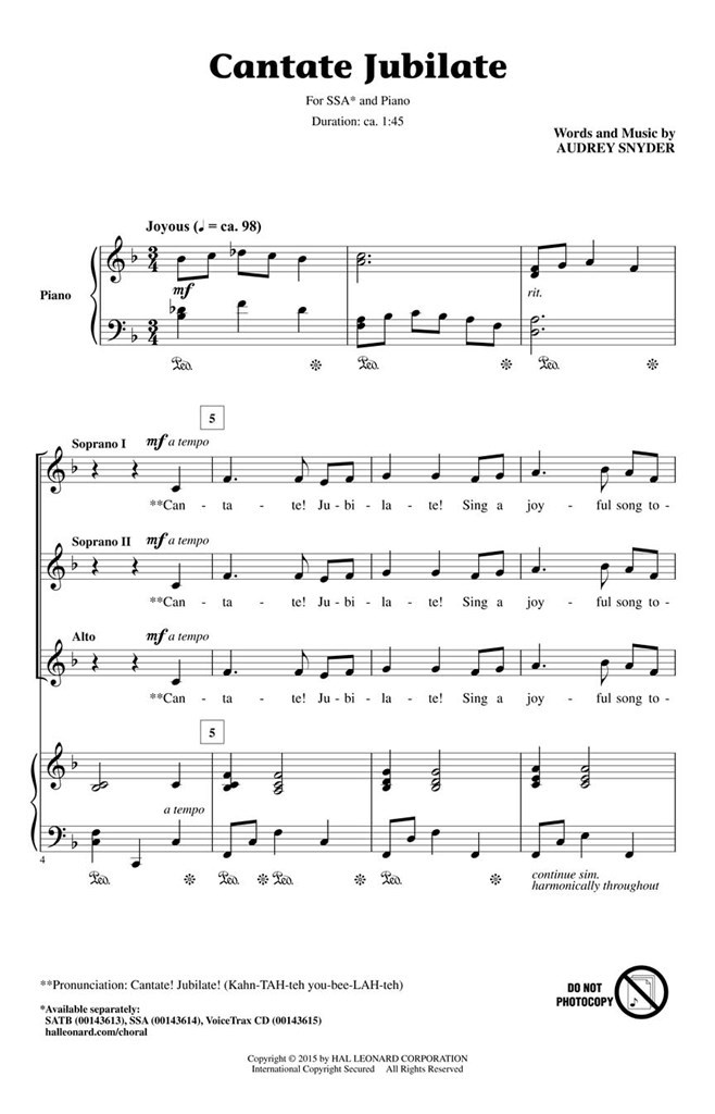 Cantate Jubilate