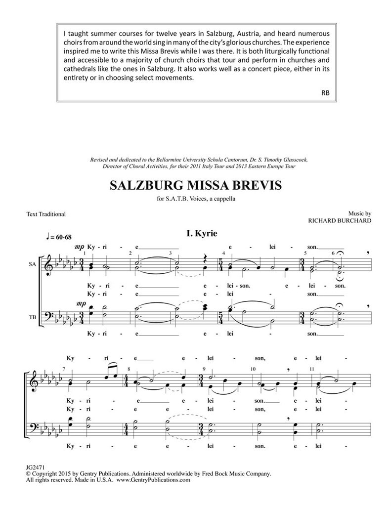 Salzburg Missa Brevis