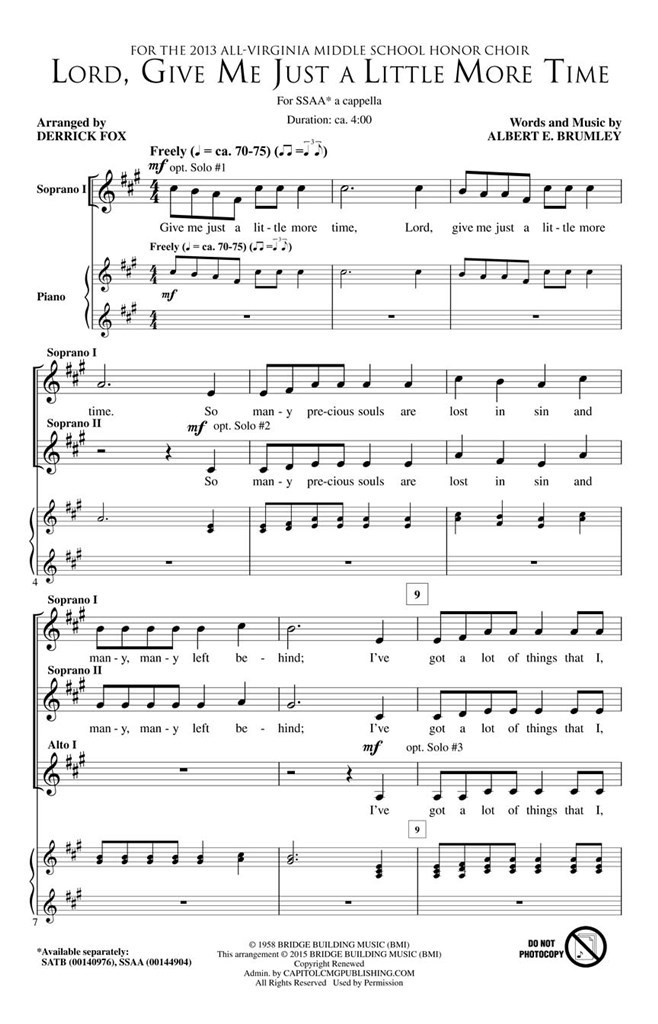 Lord, Give Me Just a Little More Time