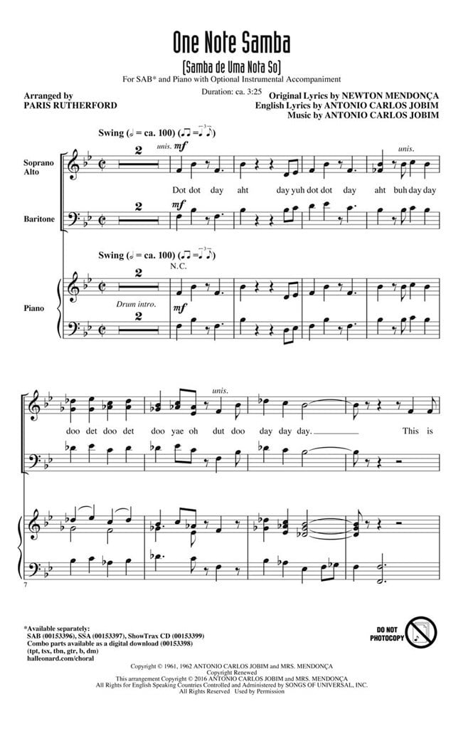 One Note Samba