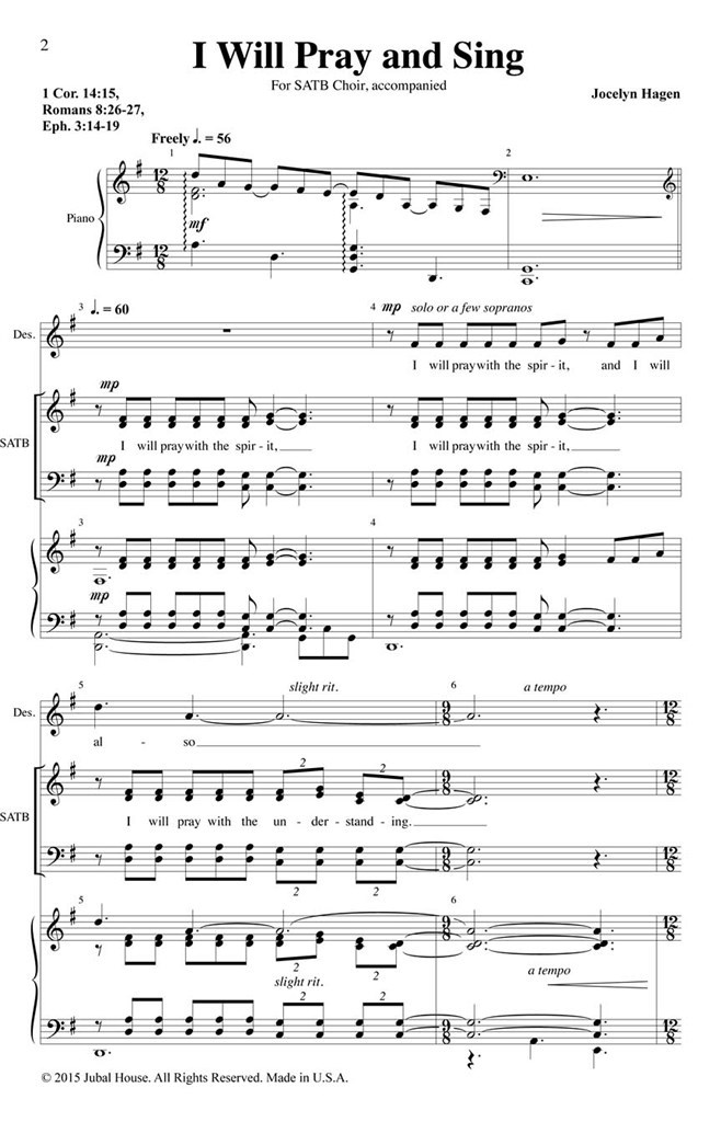 I Will Pray and Sing