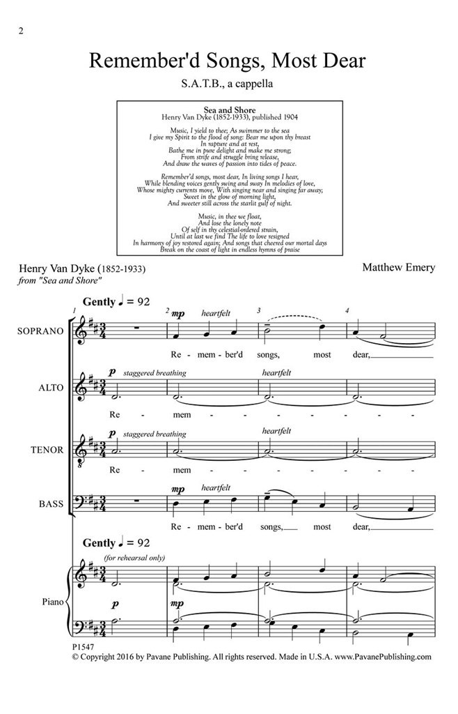 Remember'd Songs Most Dear