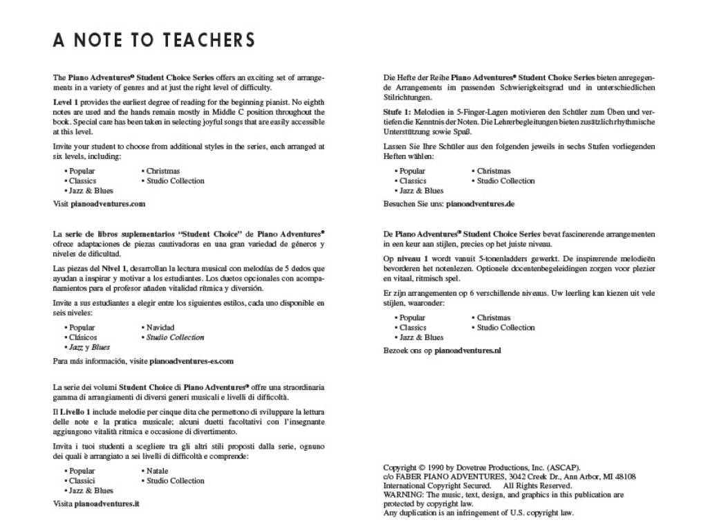 Student Choice Series: Classics - Level 1