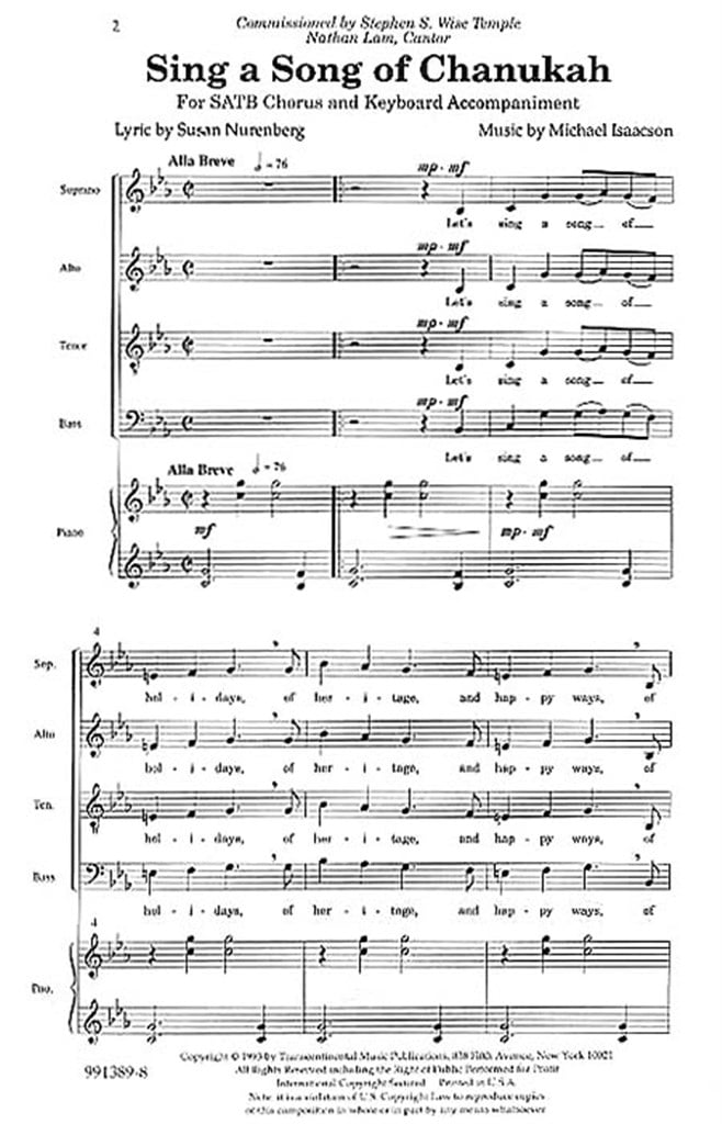 Sing a Song of Chanukah