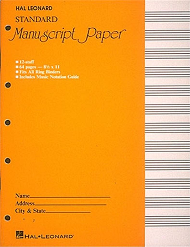 Standard Manuscript Paper Yellow Cover