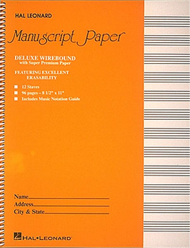 Deluxe Wirebound Super Premium Manuscript Paper