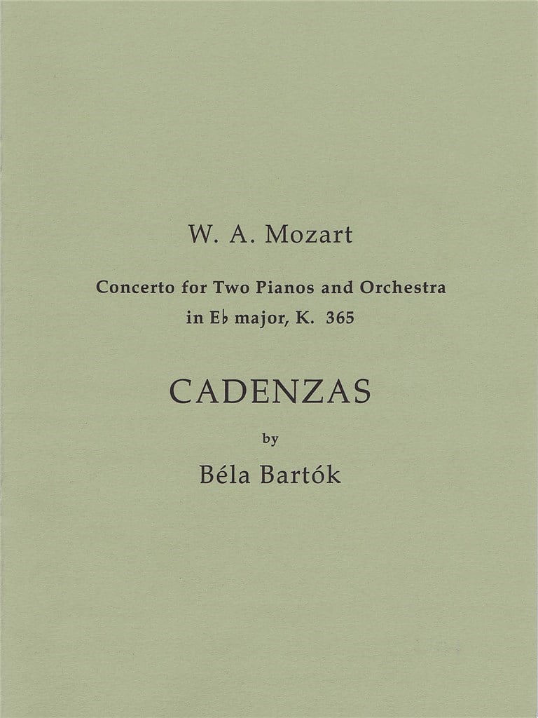 Cadenzas to Mozart's Concerto for 2 Pnos and Orch.