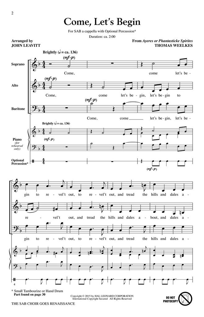 The SAB Choir Goes Renaissance