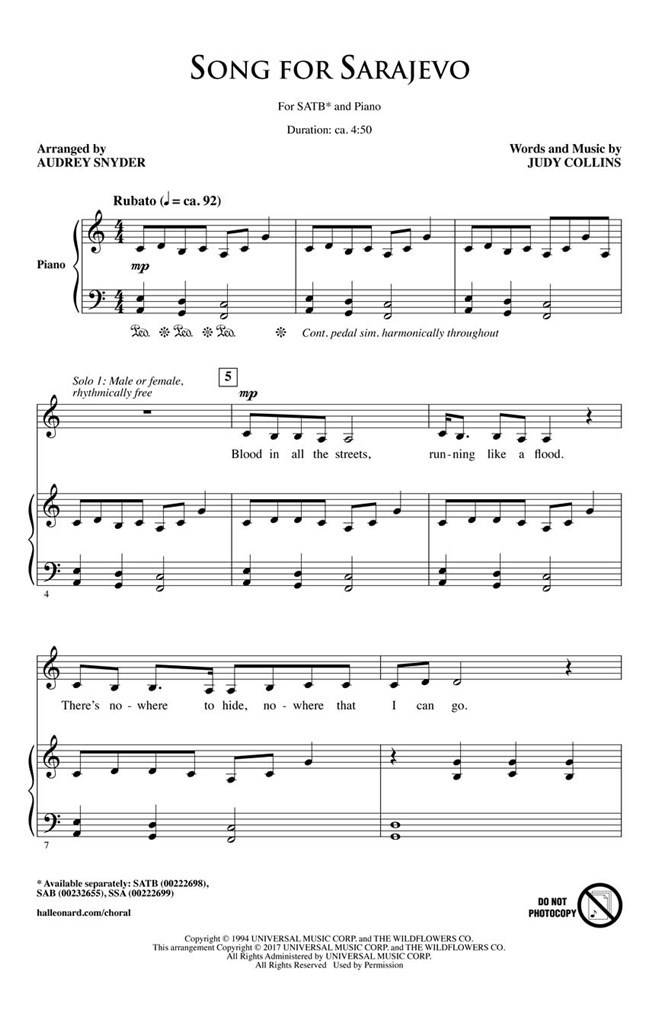 Song for Sarajevo