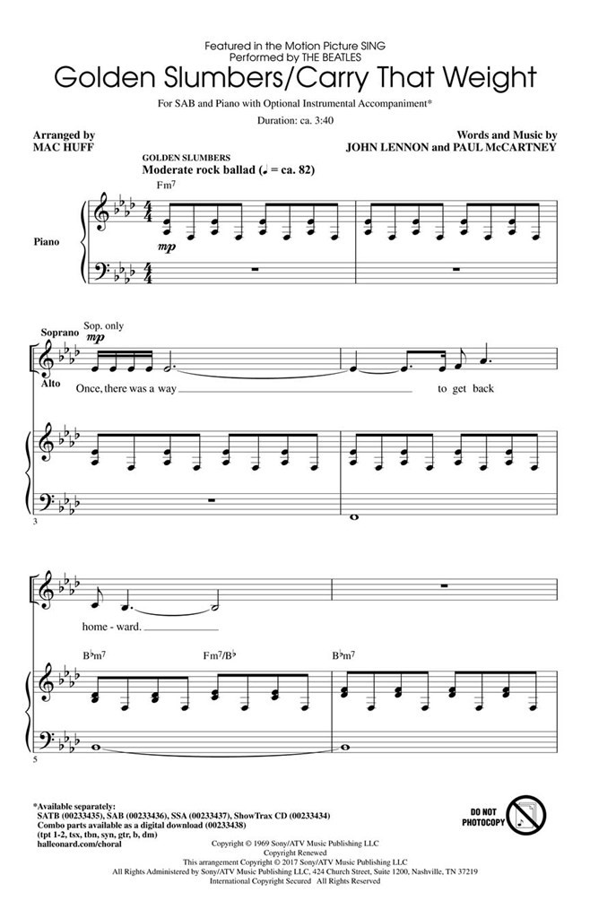 Golden Slumbers/Carry That Weight