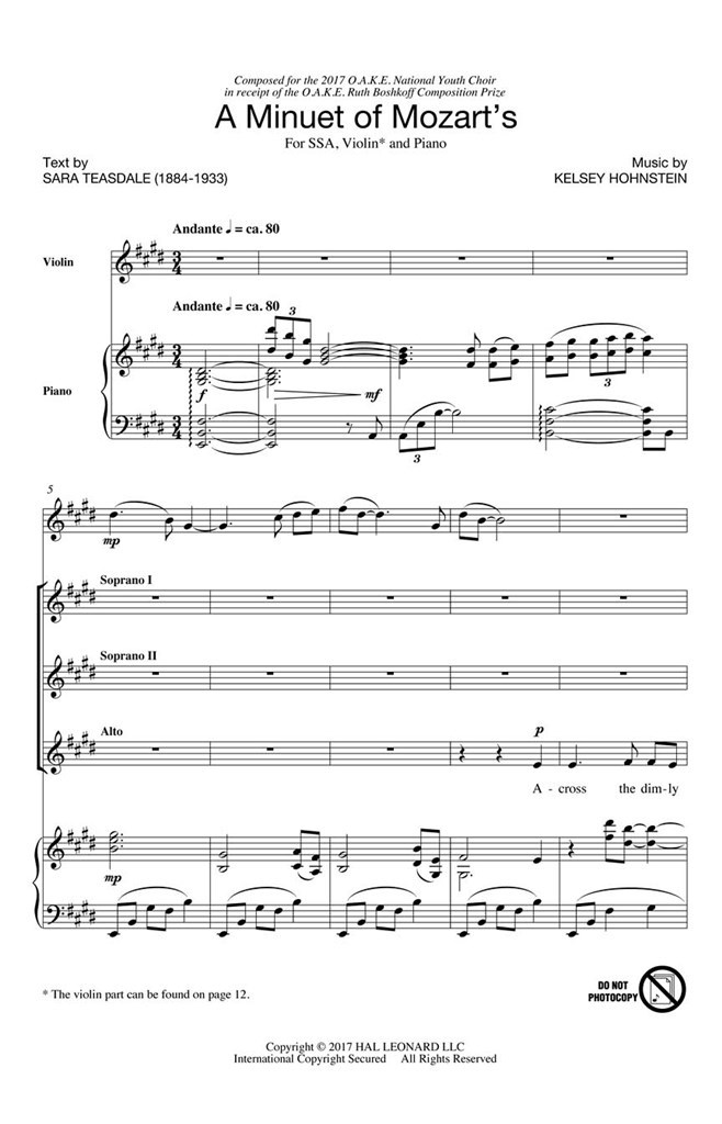 A Minuet of Mozart's