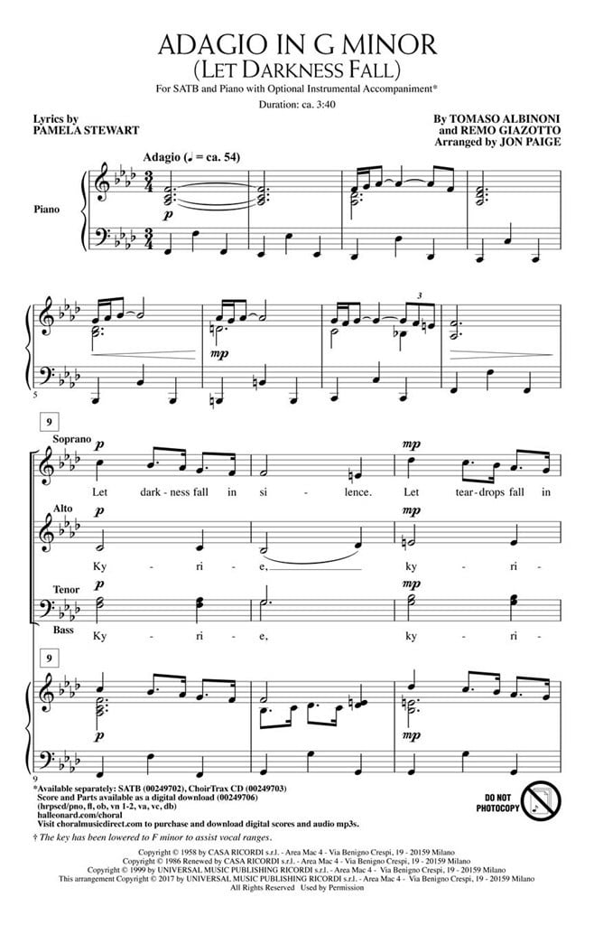 Adagio In G Minor (Let Darkness Fall)