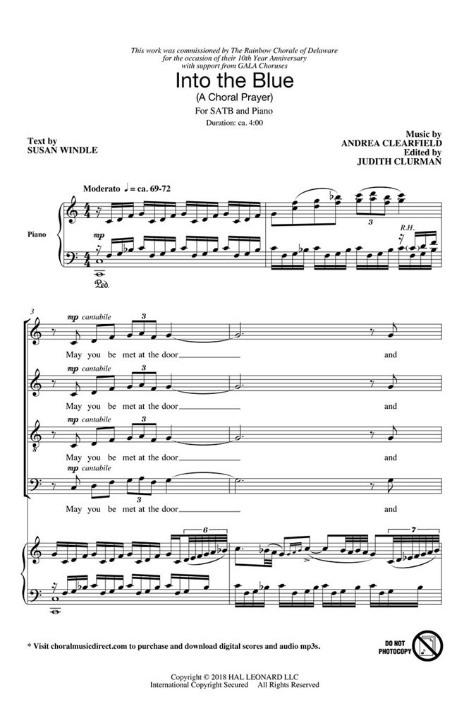 Into the Blue: A Choral Prayer