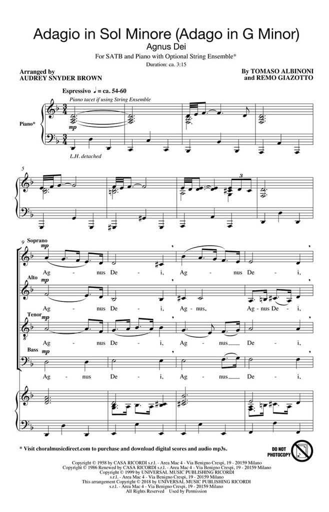 Adagio in G Minor (Agnus Dei)
