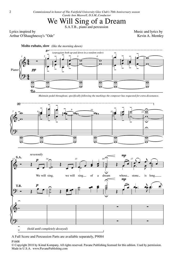We Will Sing of a Dream