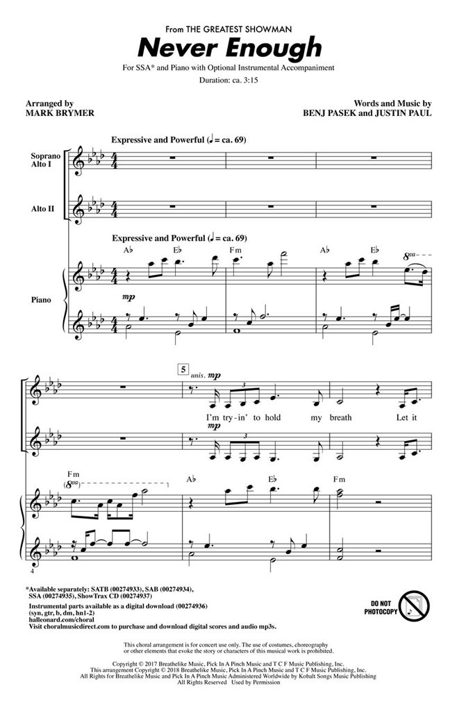 Never Enough (from The Greatest Showman)