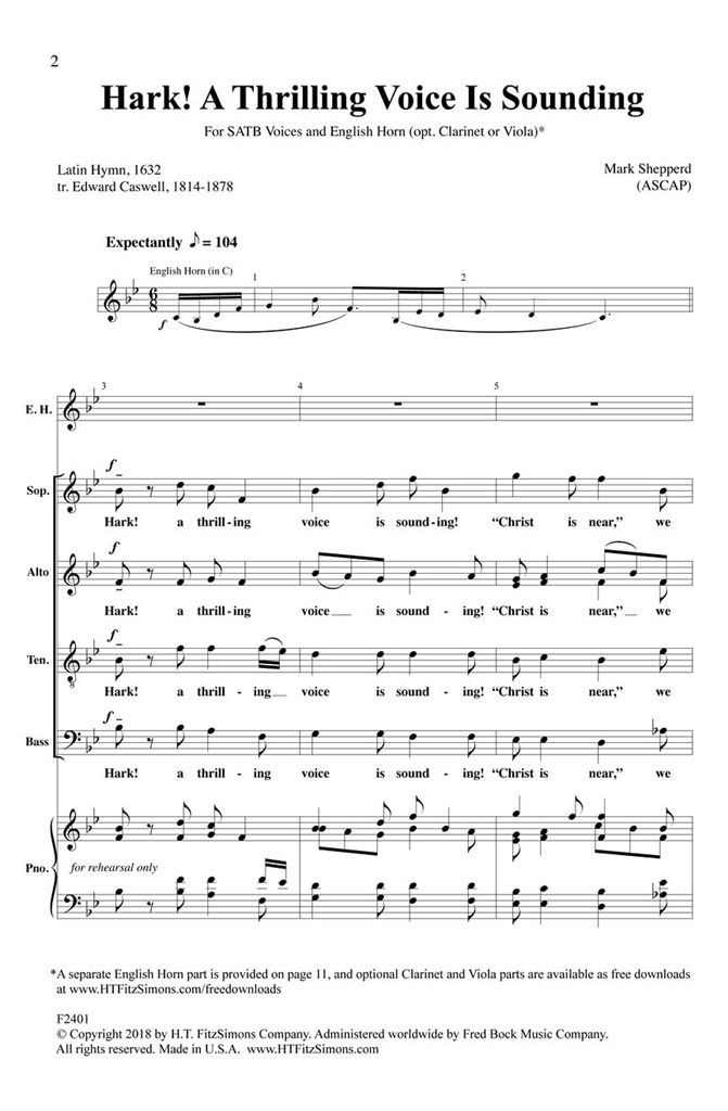 Hark! A Thrilling Voice Is Sounding