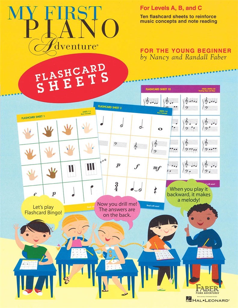 My First Piano Adventure - Flashcard Sheets