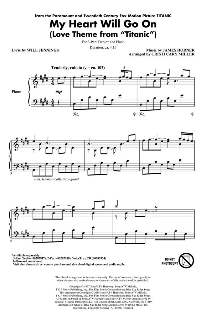 My Heart Will Go On (Love Theme from Titanic)