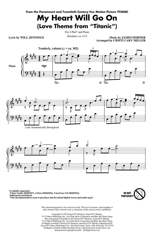 My Heart Will Go On (Love Theme from Titanic)