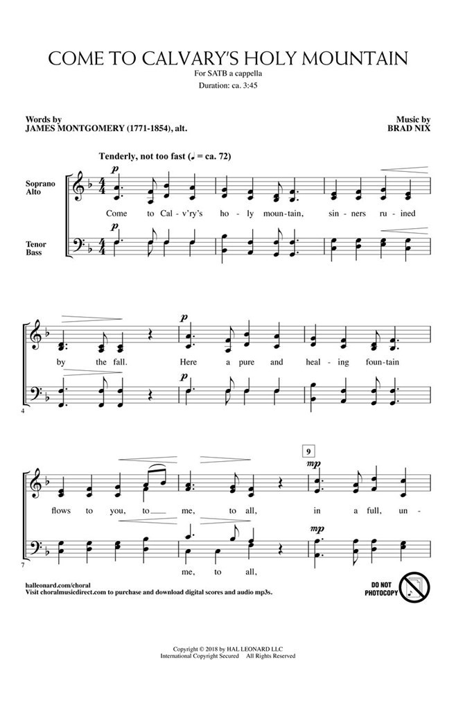 Come to Calvary's Holy Mountain