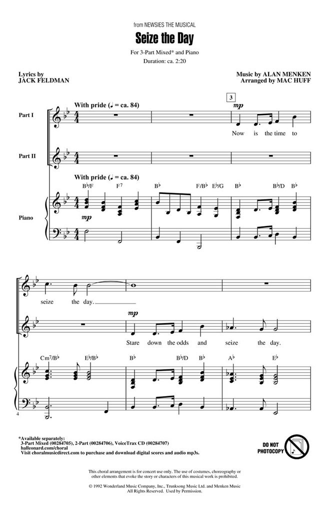 Seize the Day (from Disney's Newsies the Musical)