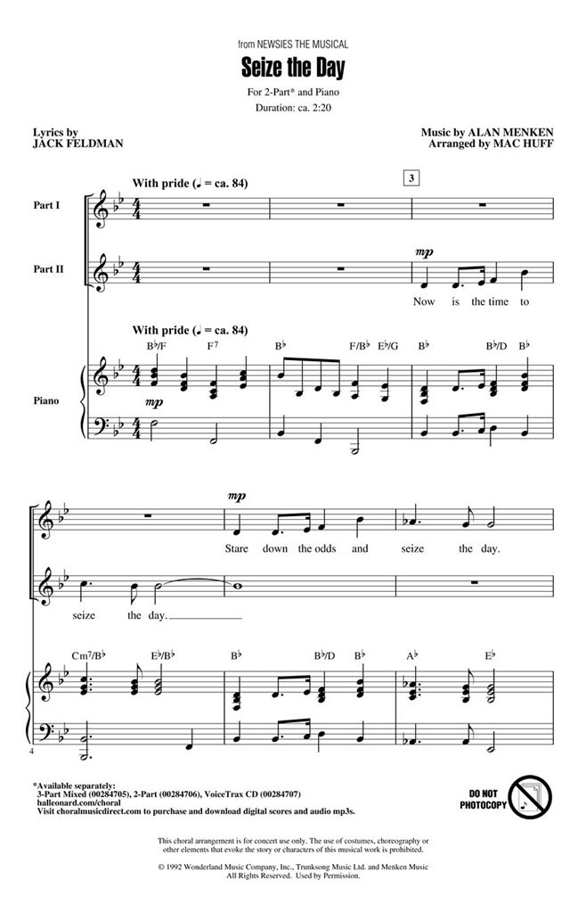 Seize the Day (from Disney's Newsies the Musical)