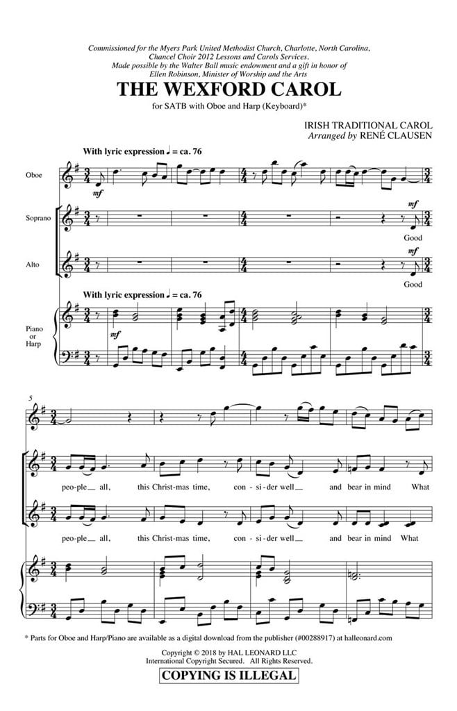 Wexford Carol, The