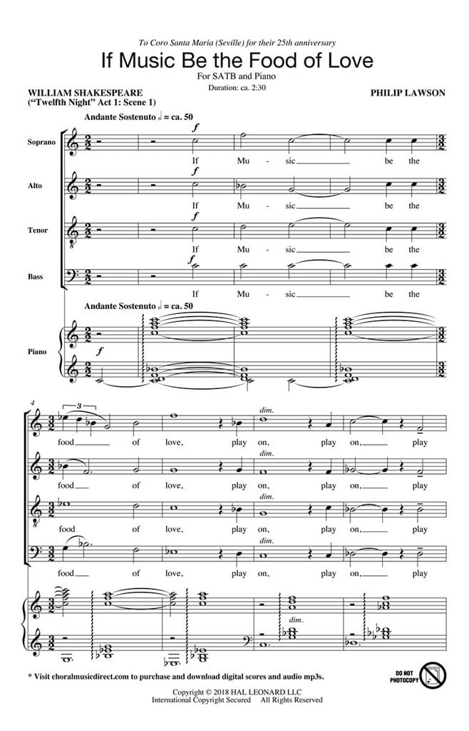 If Music Be the Food of Love