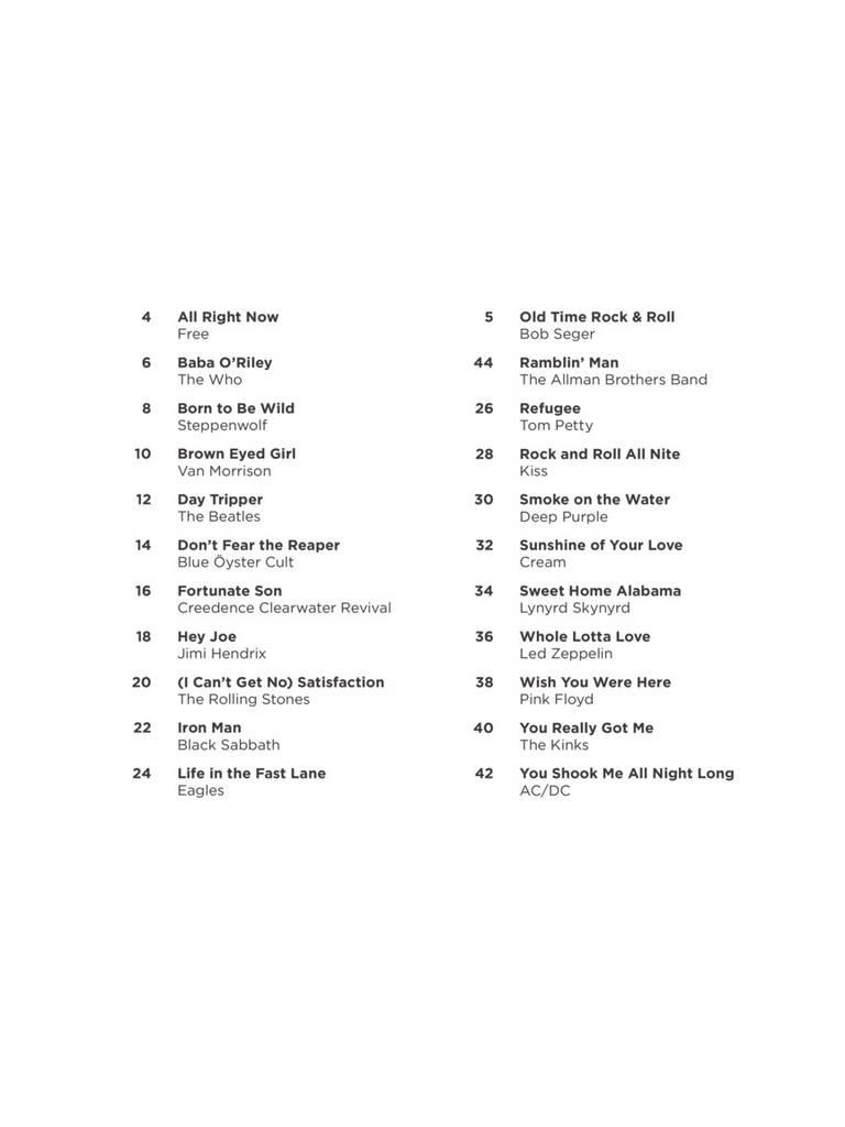 Rock Classics - Really Easy Guitar Series